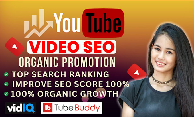 Gig Preview - Super fast youtube SEO and video promotion with vidiq tubebuddy