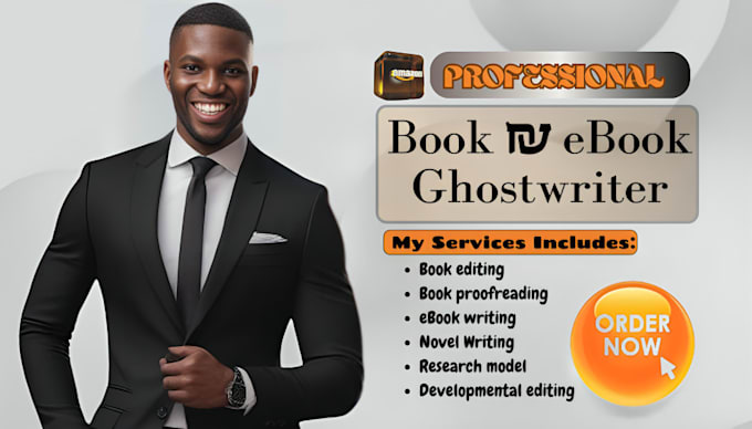 Gig Preview - Write 30k words novel book, ebook ghostwriter on self help, guide, ebook design