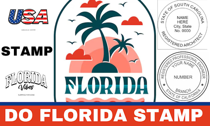 Gig Preview - Do florida stamp, florida drawing, fl civil engineer mep drawing, fl licensed