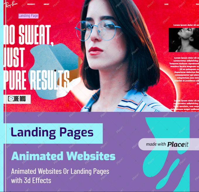 Gig Preview - Create your landing page efficient with animations