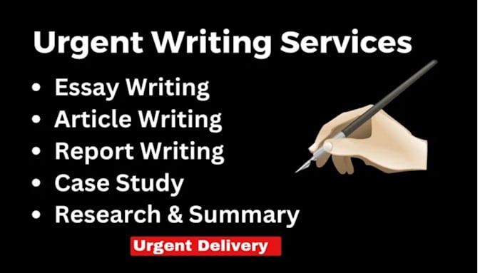 Gig Preview - Do urgent essay, case study, research, business report and summary writing