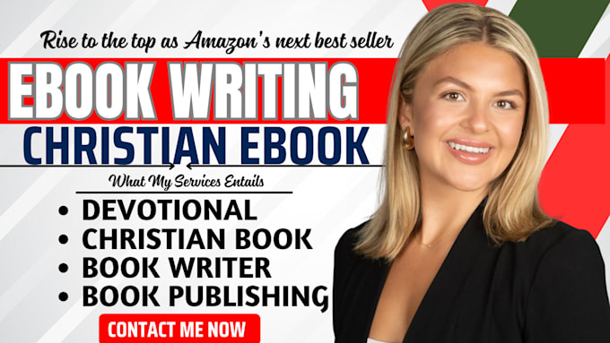 Gig Preview - Be your christian ebook writer ghostwriter devotional book and sermon writing