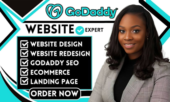 Gig Preview - Do godaddy website design godaddy website redesign develop godaddy website