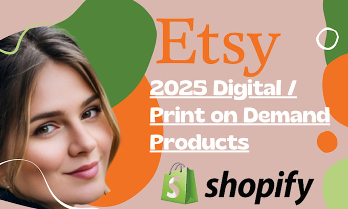 Gig Preview - Design 2025 digital planner print on demand for etsy shop gumroad shopify payhip