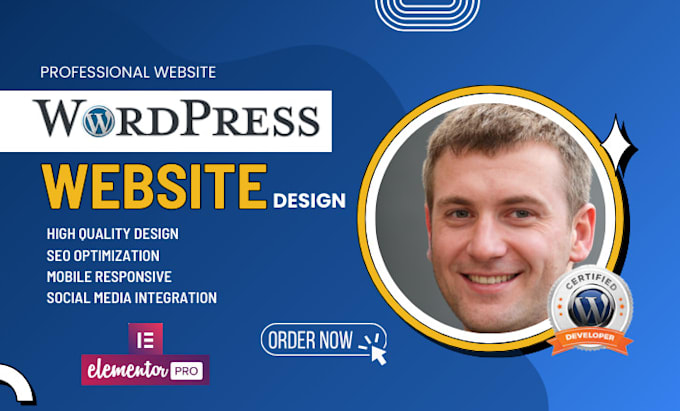 Gig Preview - Build wordpress website design wordpress landing page elementor pro