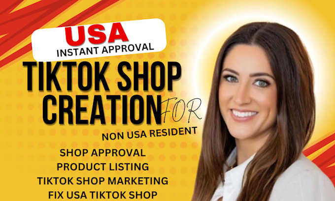 Gig Preview - Create usa tiktok shop usa tiktok account usa tiktok shop representative