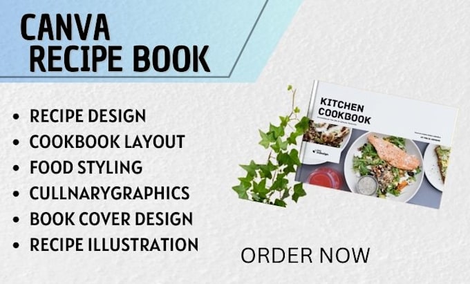 Gig Preview - Design recipe book, ebook cover, cookbook formatting, workbook layout from canva