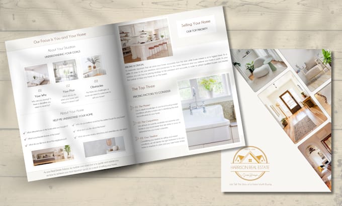 Gig Preview - Write and design a real estate brochure, flyer, booklet, bifold, trifold