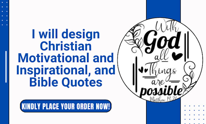 Gig Preview - Design christian motivational and inspirational, and bible quotes