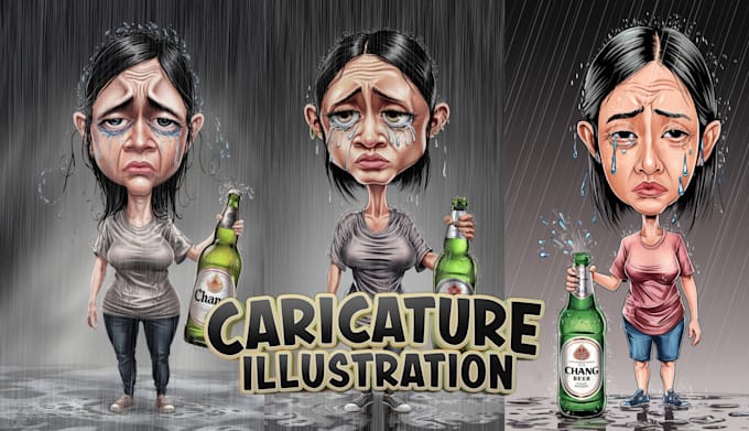 Gig Preview - Draw a custom digital cartoon caricature from your photo