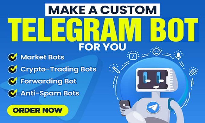 Gig Preview - Develop automated telegram bot whatsapp bot twitter bot tiktok bot instagram bot