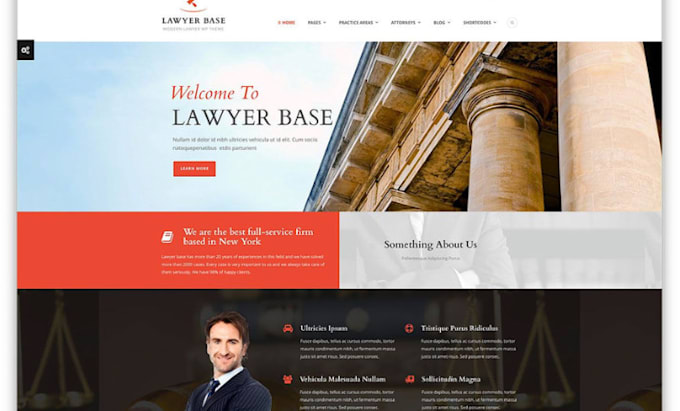 Gig Preview - Design law firm website attorney website lawyer website legal law website