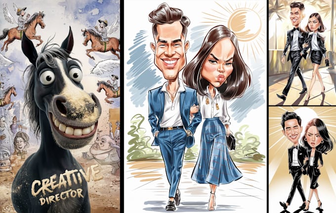 Bestseller - draw a realistic digital cartoon caricature of you, or loved one from your photo