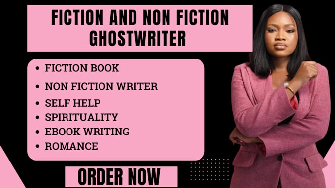 Gig Preview - Ghostwrite fiction and nonfiction books or ebook ghostwrite short story book