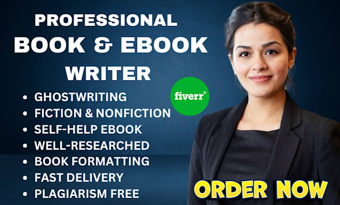 Gig Preview - Do book and ebook writing,ebook writing, ghostwriting, ebook writer,ghost writer