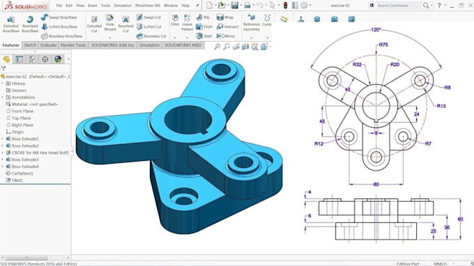 Gig Preview - Do 2d technical drawings for your project