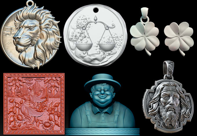 Gig Preview - Custom 3d coin model 3d medallion 3d bas relief  for 3d printing cnc carving