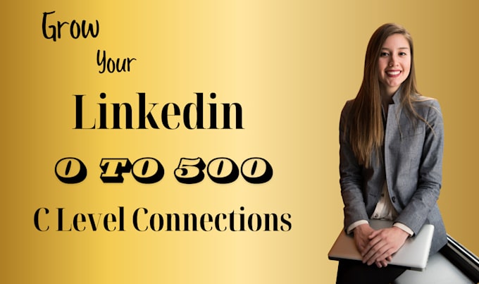 Gig Preview - Quickly grow your personal linkedin page from 0 to 500 with c level connections