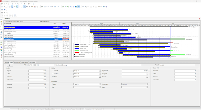 Gig Preview - Do designs, manage projects in primavera p6, and prepare presentations