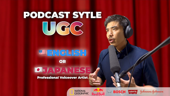 Gig Preview - Be your asian tiktok podcast male ugc spokesperson in english or japanese