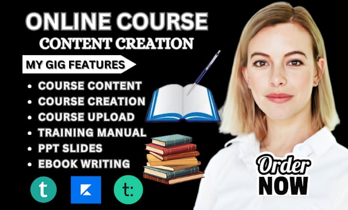 Bestseller - create online course content course upload training manual course creation ppt