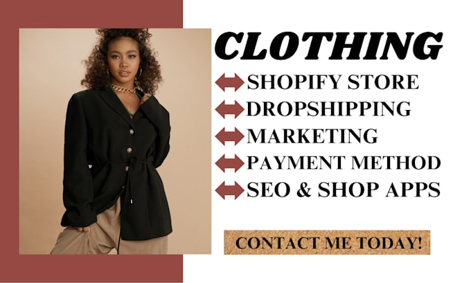 Gig Preview - Design a branded clothing shopify store clothing website