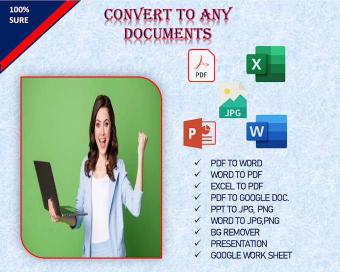 Gig Preview - Do convert any document like word to pdf, ppt to images,