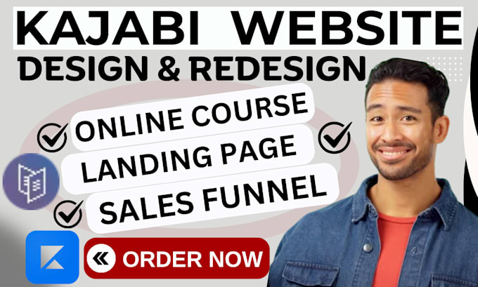 Gig Preview - Design kajabi website kajabi landing page kajabi online course kajabi expert