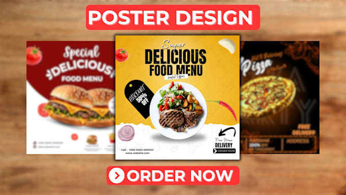 Gig Preview - Design restaurant flyer, manu card, poster and food menu