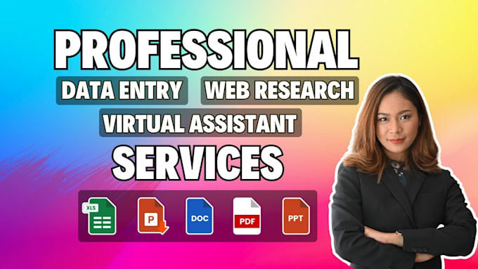 Gig Preview - Provide expert data entry, web research, copy paste and PDF to excel conversion