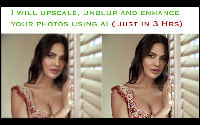 Gig Preview - Fix blurry photos and enhance upscale x6 with ai