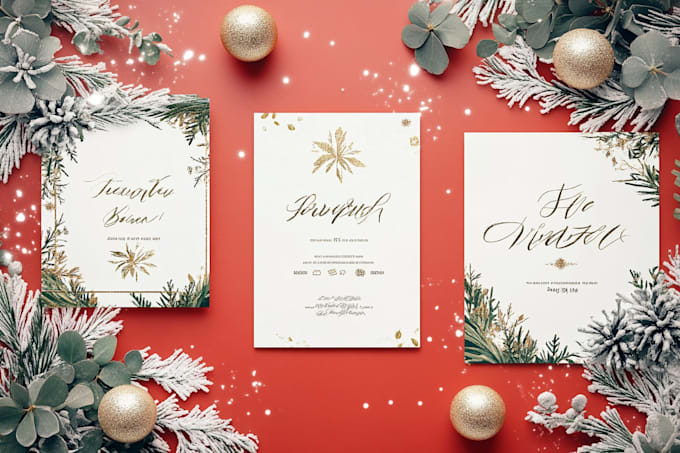 Gig Preview - Do christmas greetings or invitation cards for the new year holiday party