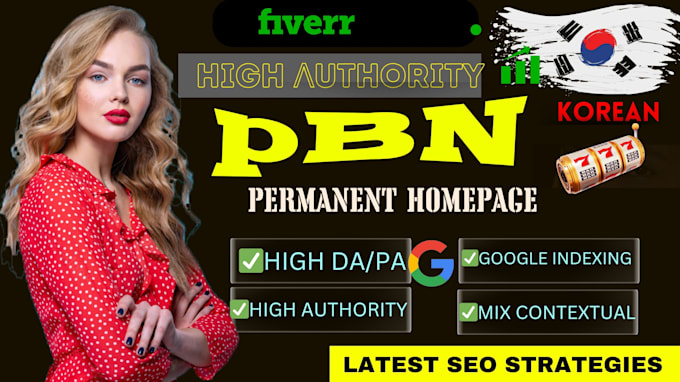 Gig Preview - Do 170 korean dofollow SEO link building DR authority homepage backlinks