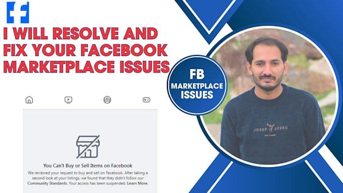 Gig Preview - Resolve and fix your facebook marketplace issues quickly