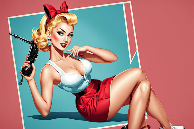 Gig Preview - Design a pin up girl art of your choice