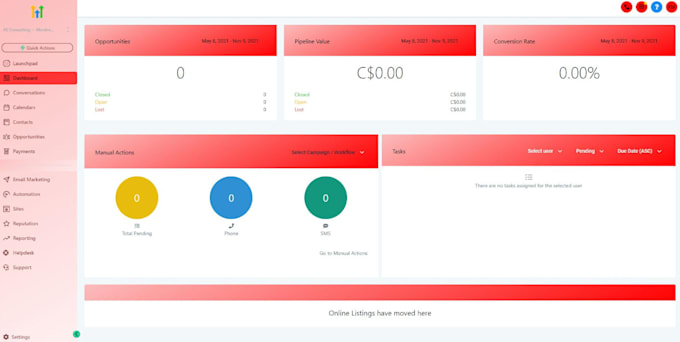 Gig Preview - Do gohighlevel dashboard customization, login page and verification of your a2p