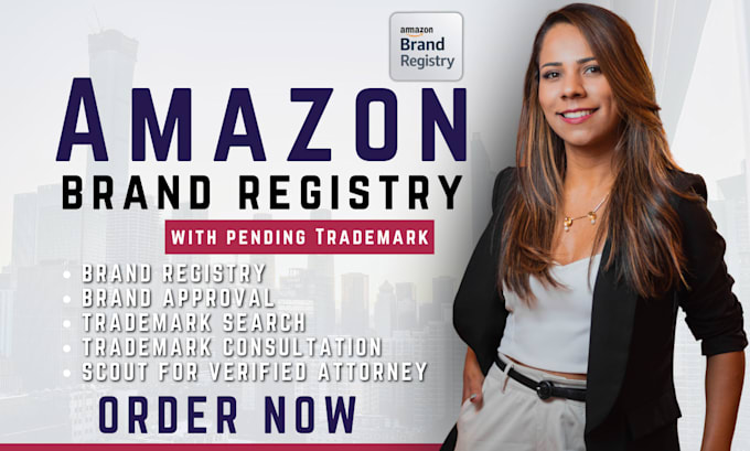 Gig Preview - Do trademark registration and amazon brand registry pending trademark