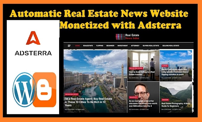 Gig Preview - Create a monetized automated real estate news website