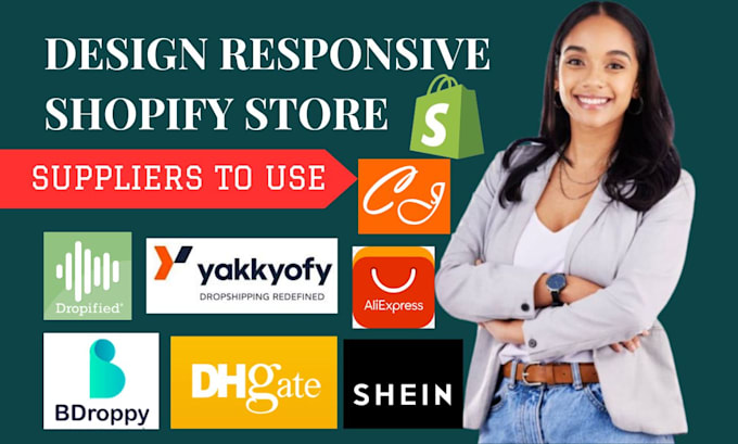 Gig Preview - Design shopify website via aliexpress bdroppy shein importer dropified yakkyoffy