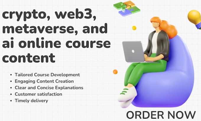 Gig Preview - Create crypto, web3, metaverse, and ai online course content