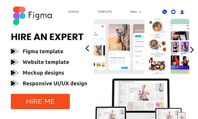 Gig Preview - Do figma website design web template design website mockup figma landing page