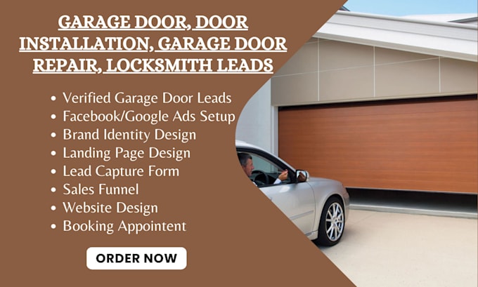 Gig Preview - Garage door leads door installation garage door repair locksmith handyman leads