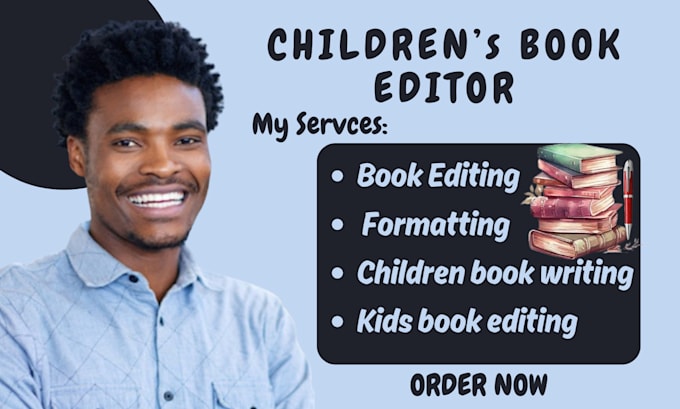 Gig Preview - Do book editing ghost book writing children book writing kids book editing