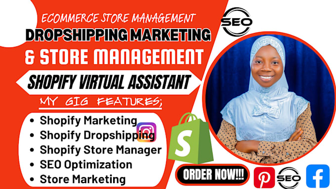 Gig Preview - Create shopify virtual assistance,shopify website