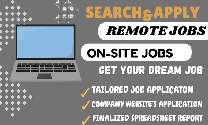 Gig Preview - Professionally search apply for remote onsite or any jobs