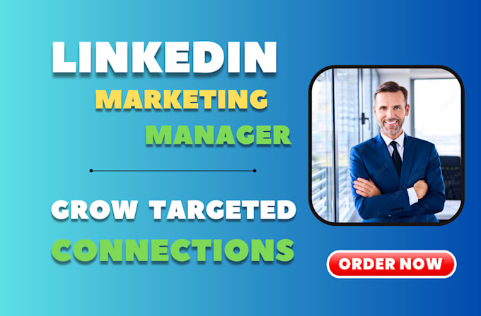 Gig Preview - Be your linkedin marketing manager, send invites for connections with messages