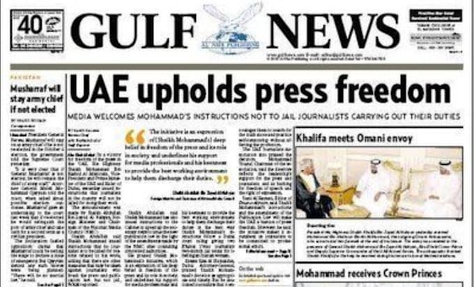 Gig Preview - Publish your article on gulf news, nybreak, klaheej times, uae sites