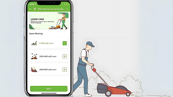 Gig Preview - Develop lawn mowing service, lawn mowing app, garden service app