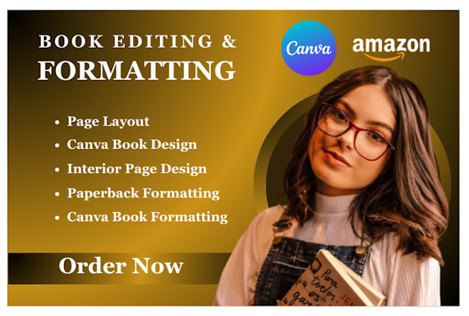 Gig Preview - Do canva book formatting amazon book promotion canva ebook design