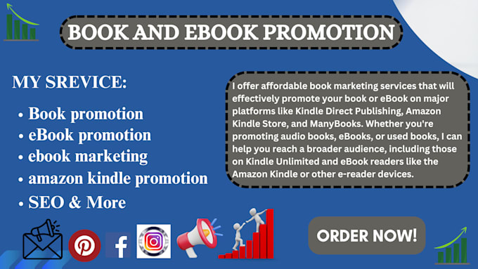 Gig Preview - Viral ebook promotion, amazon kdp, book promotion, ebook marketing